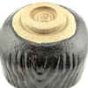 Black Shihō Chawan – Carved Oribe Style Matcha Bowl