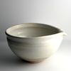 Shigaraki Katakuchi – White Swirl Spouted Matcha Bowl
