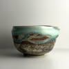 Tokoname Katakuchi – Turquoise Crackle Spouted Matcha Bowl